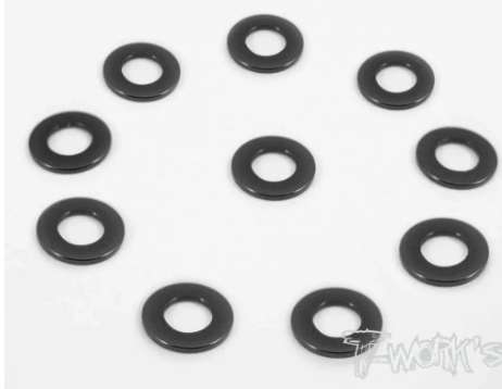 T-Works - Alu 3 x 5.7 x 0,5mm Bore Washer -SCHWARZ- (10 Stück)