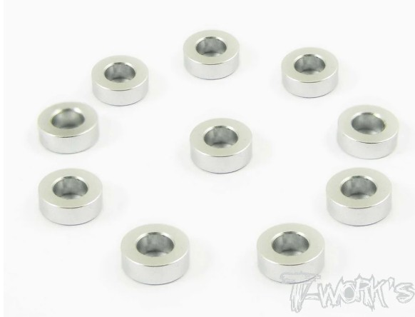 T-Works - Alu 3 x 5.7 x 2.0mm Bore Washer -SILBER- (10 Stück)