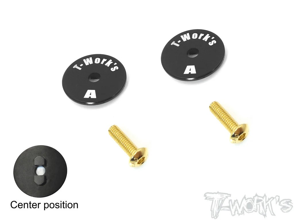 T-Works - 7075-T6 Alum. Wing Center position Spacer - für MBX8R - (2 Stück)