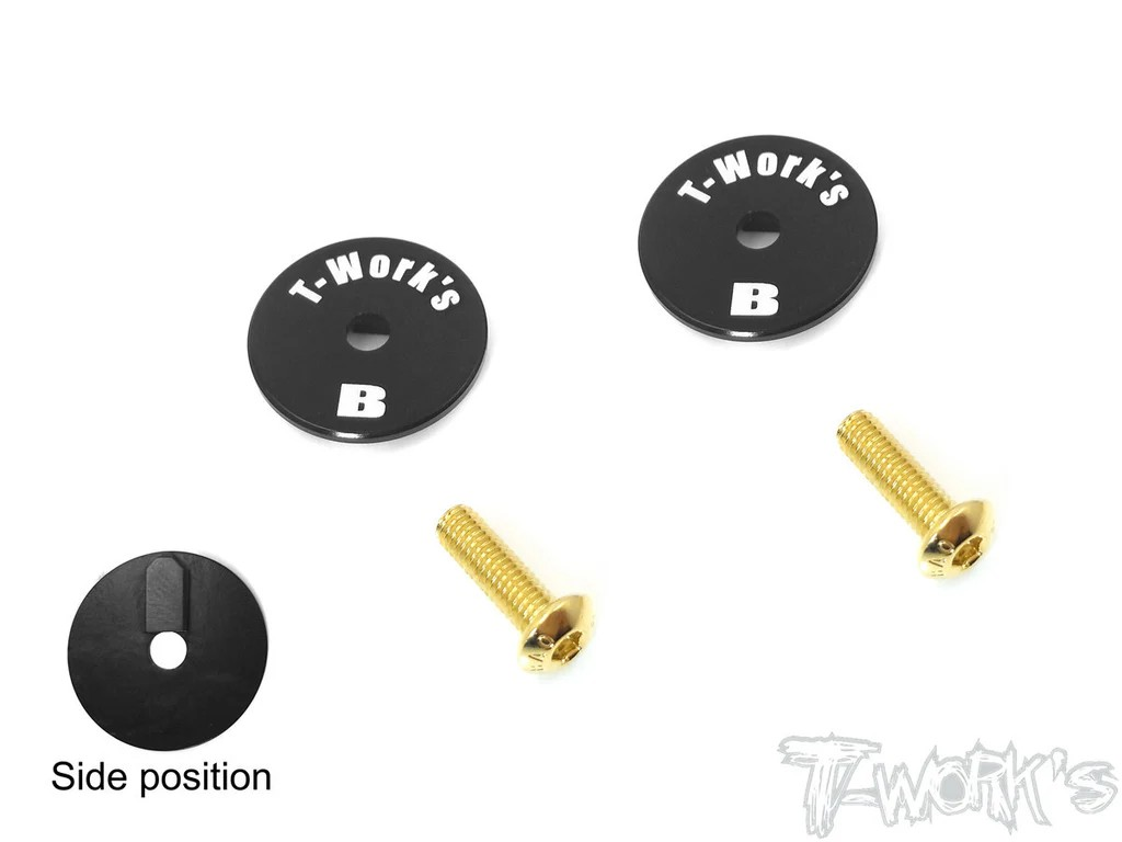 T-Works - 7075-T6 Alum. Wing Side position Spacer - für MBX8R - (2 Stück)