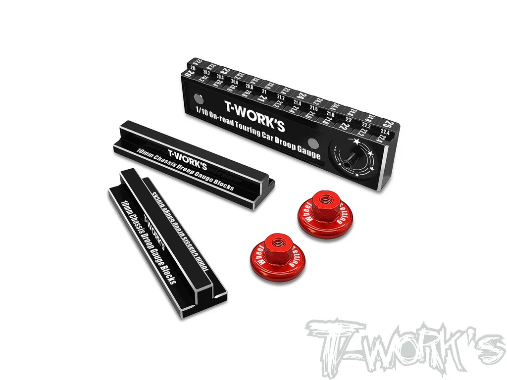 T-Works 1/10 On-road Touring Car Droop Gauge And Wheel Set