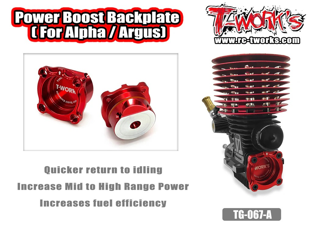 T-Works - Power Boost Backplate for Alpha / Argus .21