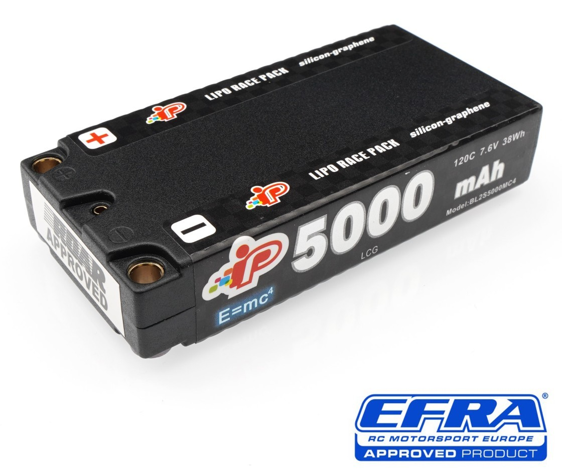 Intellect - MC4 5000mAh 120C 7.6V LCG Graphene Shorty Pack LiHV