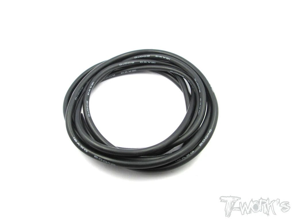 T-Works - Silikonkabel 12 AWG (2 Meter) - Schwarz