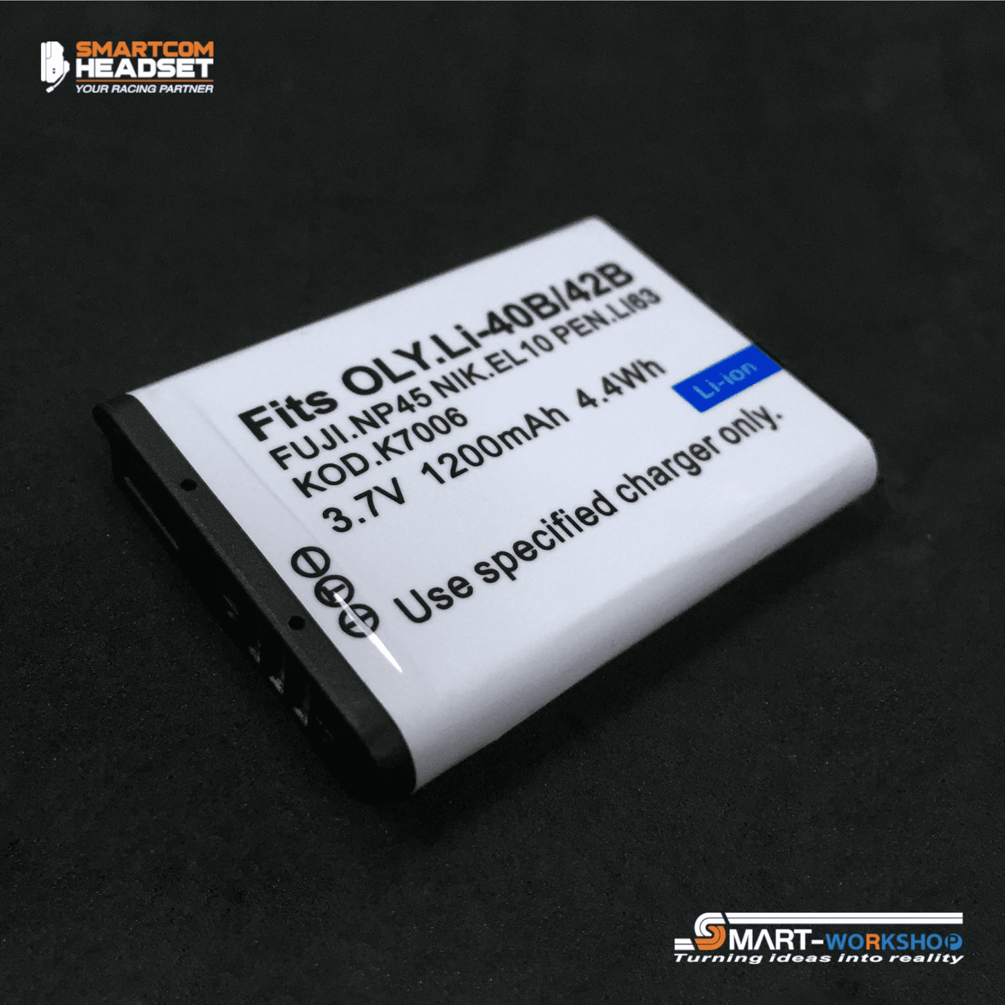 Smart-Com - Extra 1S Battery for Smart-Com Headset (1200 mAh)
