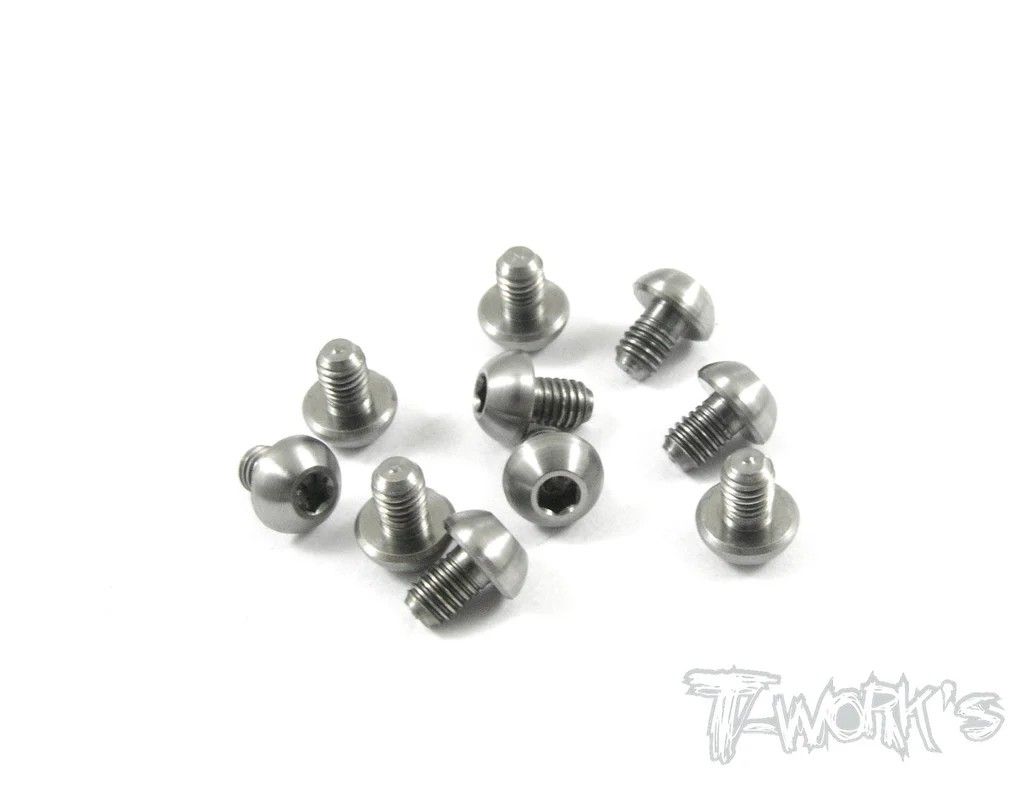 T-Works - 64 Titan Rundkopfschraube Innensechskant M3 x 4mm (10 Stück)