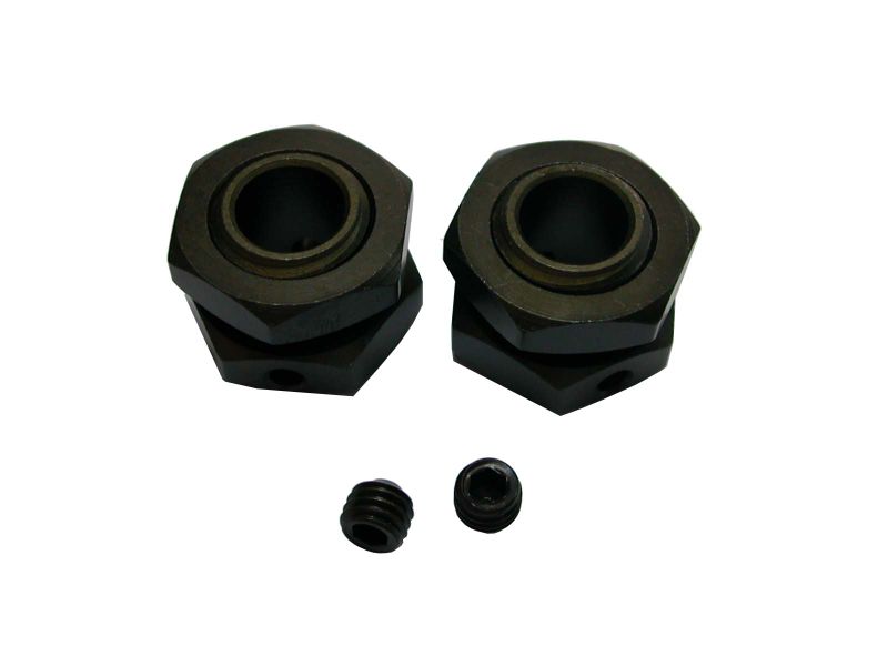 HN - Alum. Wheel Hub (BLACK) (2 pcs)