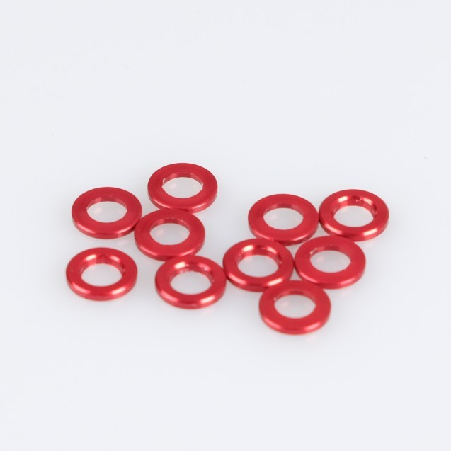 Mayako - 4x7x1mm RED 3-Piece Hub Height Shim (10 pcs)