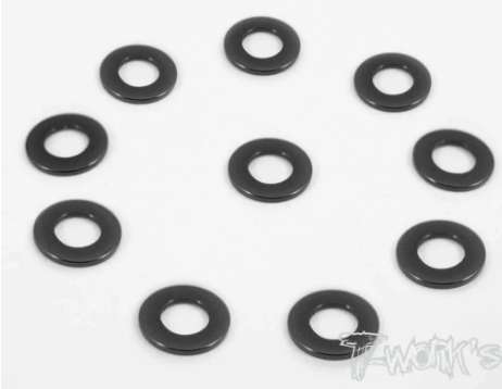 T-Works - Alu 3 x 5.7 x 0,75mm Bore Washer -SCHWARZ- (10 Stück)