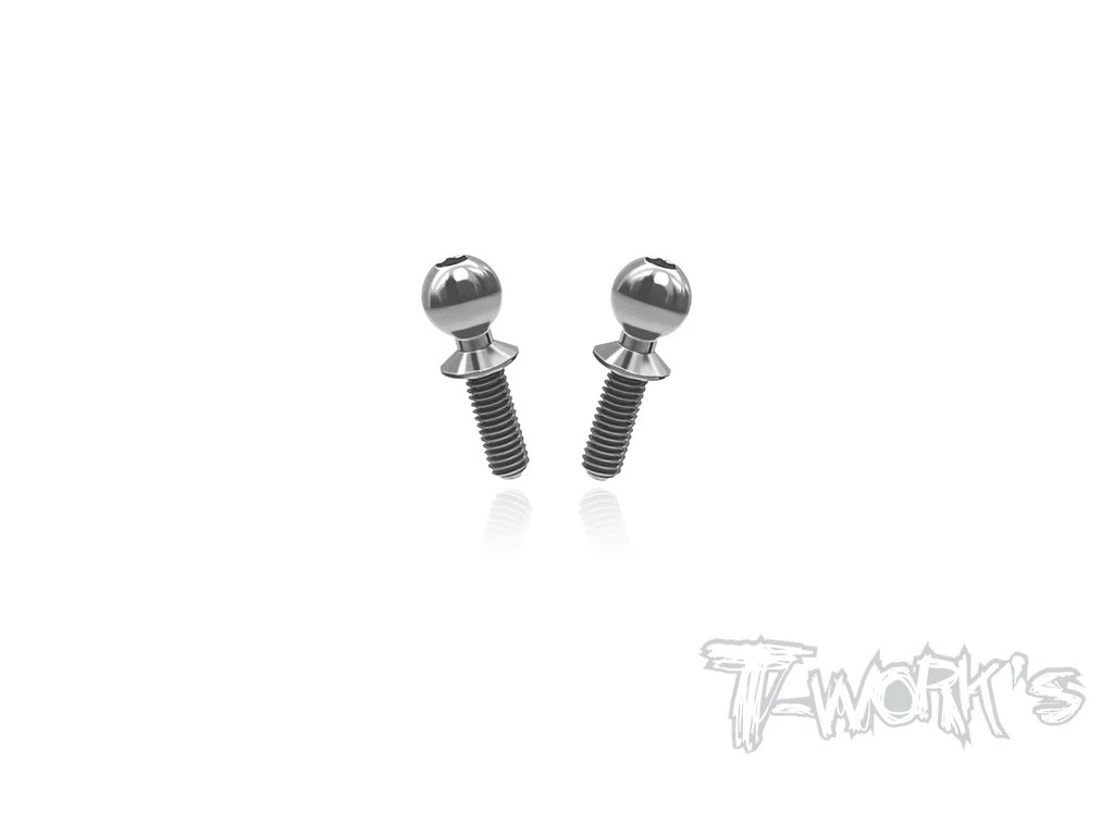 T-Works - 64 Titan Kugelkopf 5.5x8mm für Mugen Seiki MSB1 (2 Stück)