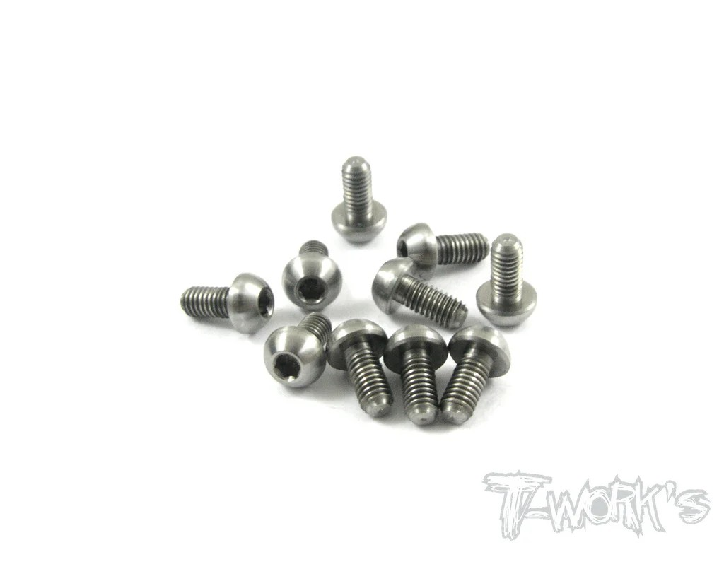 T-Works - 64 Titan Rundkopfschraube Innensechskant M3 x 6mm (10 Stück)