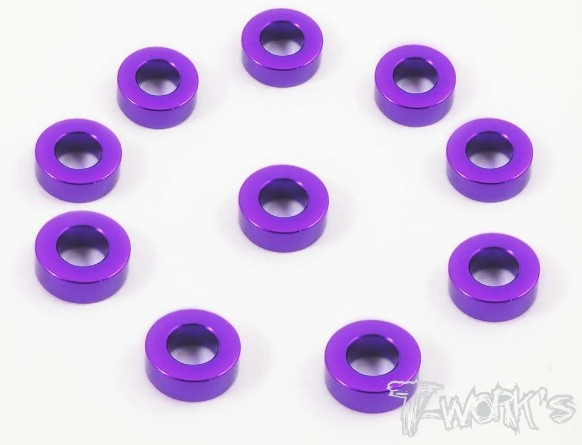 T-Works - Alu 3 x 5.7 x 2.0mm Bore Washer -LILA- (10 Stück)