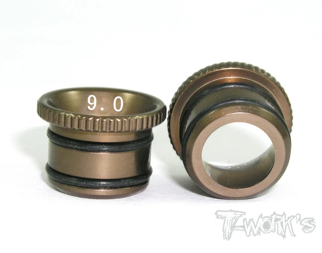 T-Works - Vergaser Einsatz - 9,0mm (für O.S./ Novarossi / Alpha / Go Motoren)