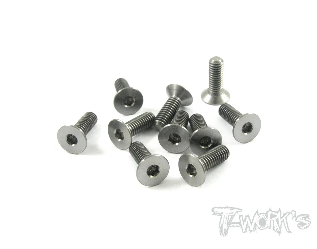 T-Works - 64 Titan Senkkopfschraube Innensechskant M4 x 10mm (10 Stück)