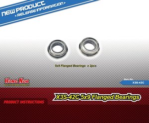 HN - 5x9mm Flanged Bearings (2 pcs)