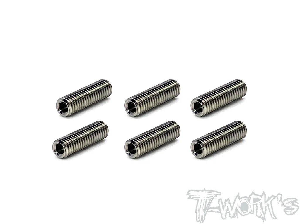T-Works - 64 Titan Madenschraube Innensechskant M4 x 14mm (6 Stück)