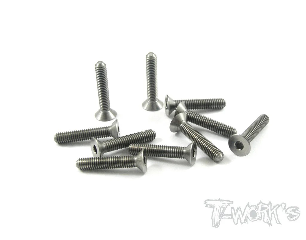 T-Works - 64 Titan Senkkopfschraube Innensechskant M3 x 16mm (10 Stück)