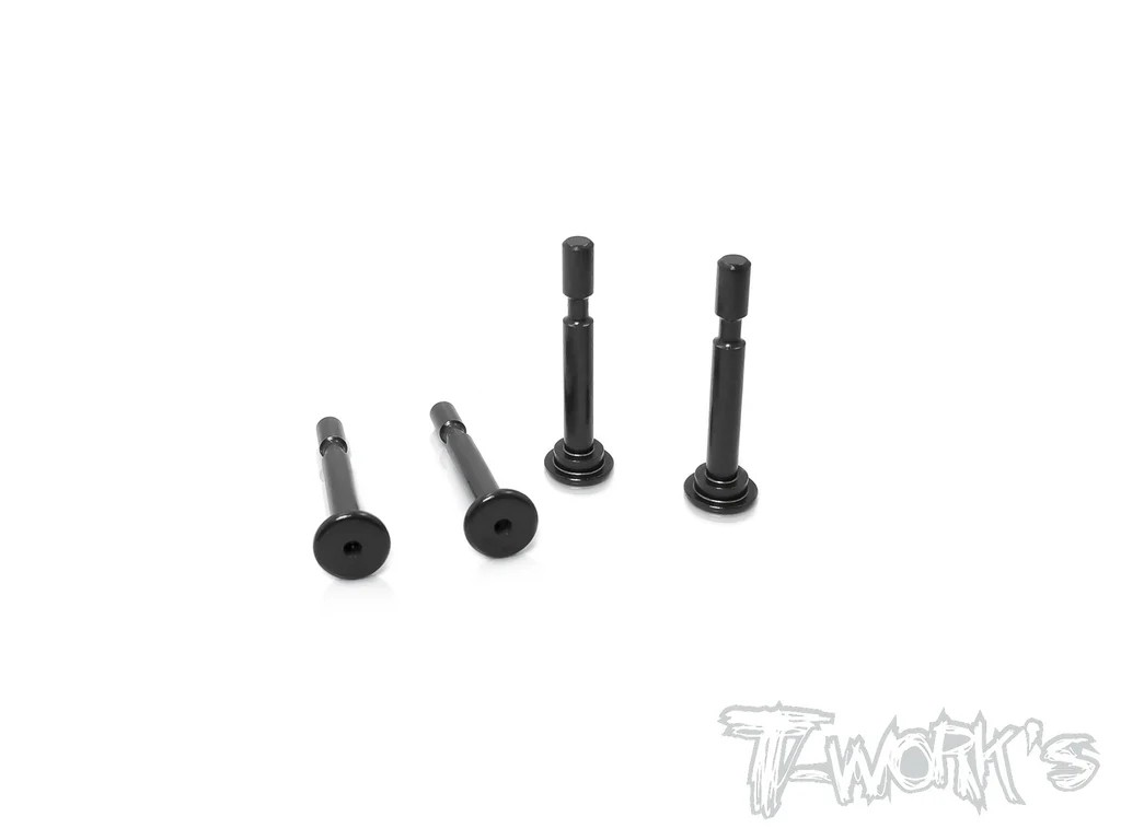 T-Works - Lower Shock Mount Pins (Hard Coated) - für Mugen MBX8R (4Stück)