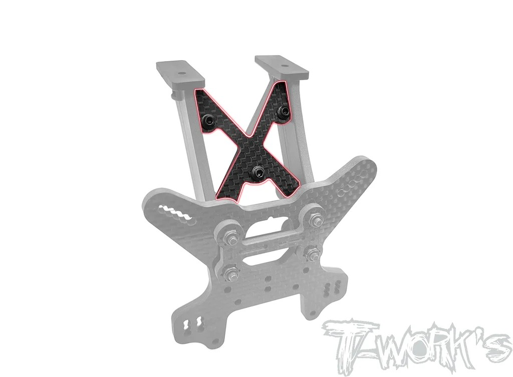 T-Works - Carbon Rear Flowability Wing Mount Plate - für Mugen MBX8R
