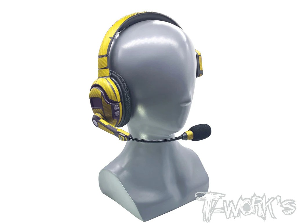 T-Works - Aufkleberbogen - 3D Carbon Gelb Light - für Smartcom Headset (2 Bögen)