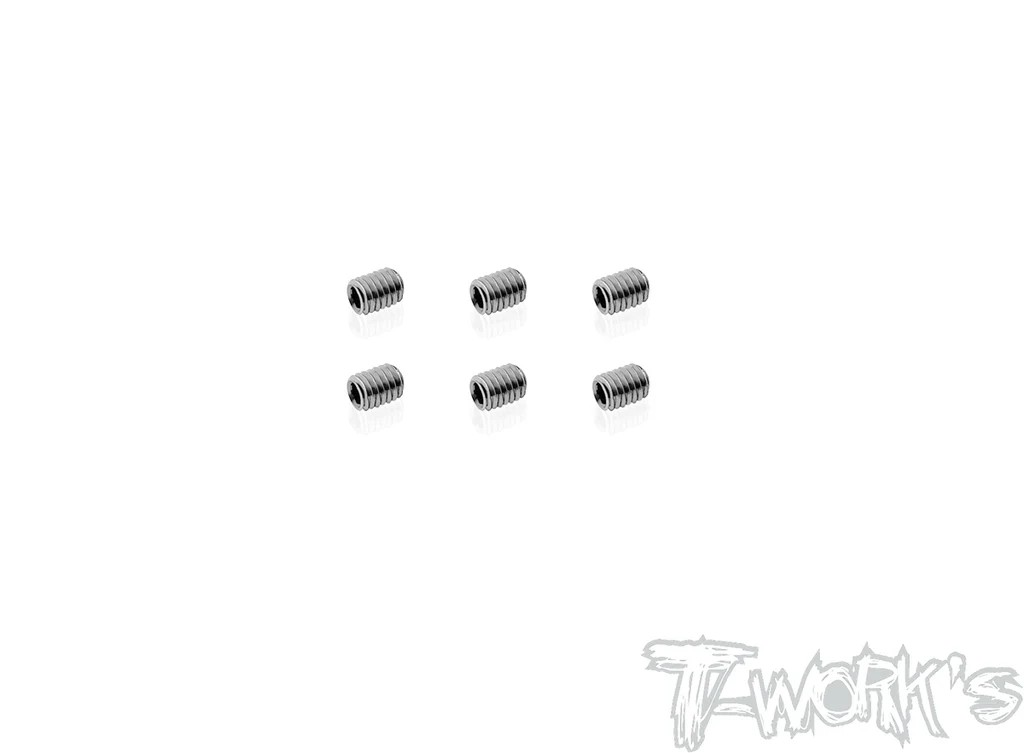 T-Works - 64 Titan Madenschraube Innensechskant M3 x 4mm (6 Stück)
