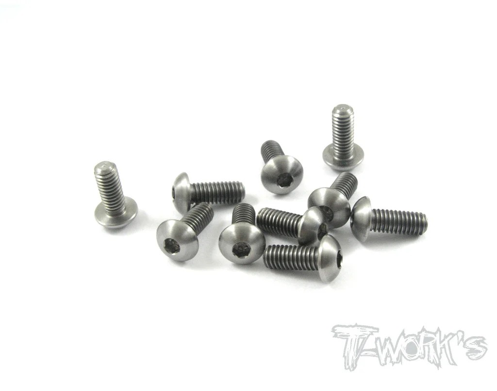 T-Works - 64 Titan Rundkopfschraube Innensechskant M4 x 10mm (10 Stück)