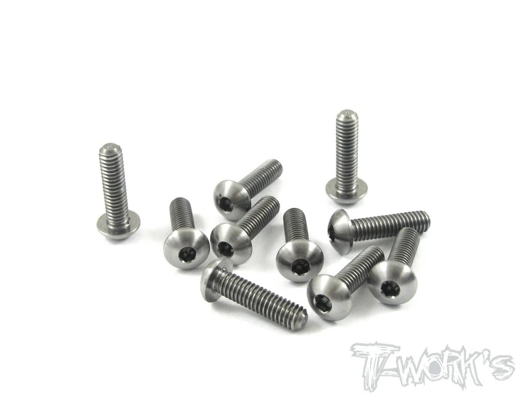 T-Works - 64 Titan Rundkopfschraube Innensechskant M4 x 15mm (10 Stück)