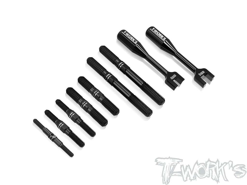 T-Works - 64 Titanium Black Coating Turnbuckle Set - for X5B