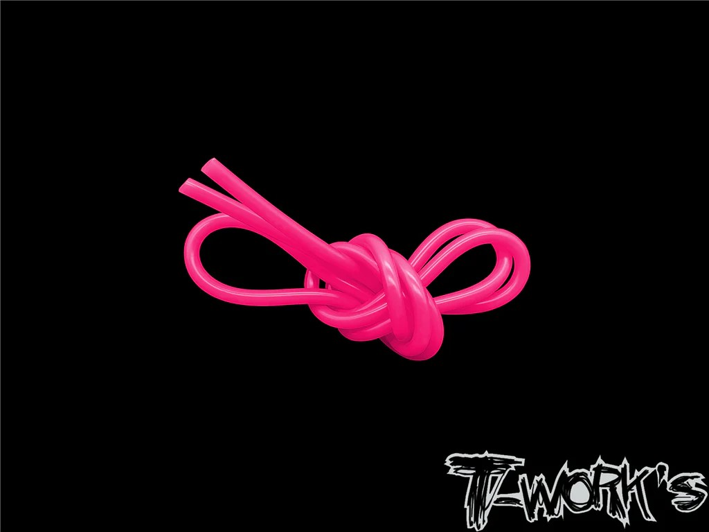 T-Works - Spritschlauch φ 5.2x2.3mm - Fluoreszierend PINK (1m)