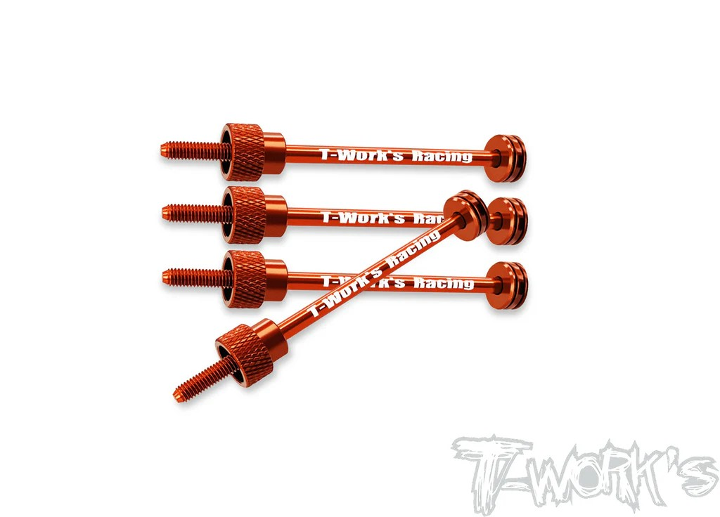 T-Works - Reifenständer (Organizer) für 4 Stück 1/10 elo & nitro Reifen - ORANGE