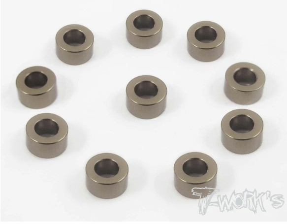 T-Works - Alu 3 x 5.7 x 3.0mm Bore Washer -BRAUN- (10 Stück)