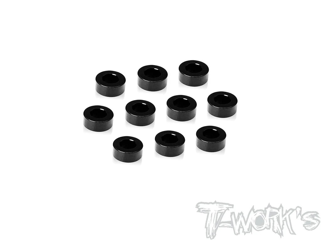 T-Works - Alu 3 x 5,9 x 2.25mm Scheiben (Schwarz) (10 Stück)