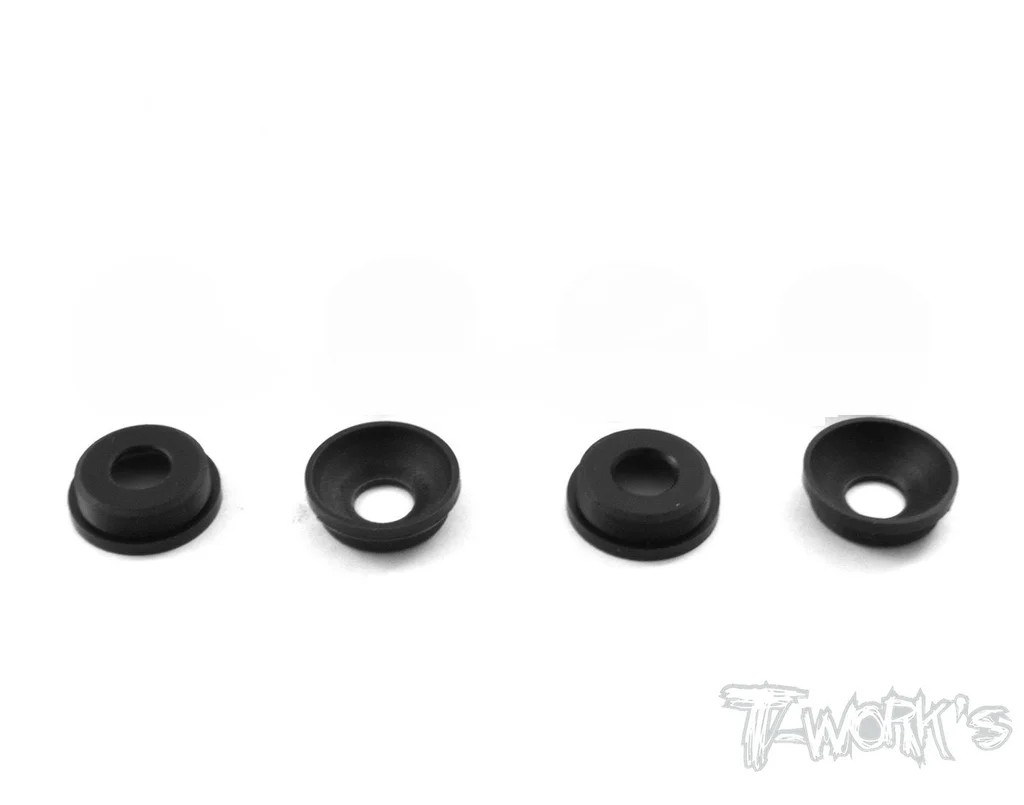 T-Works - POM Front Upright Adjust Nut Spacerst - für Mugen MBX8R (4 Stück)