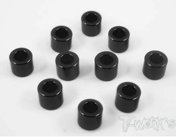 T-Works - Alu 3 x 5.7 x 5.0mm Bore Washer -SCHWARZ- (10 Stück)