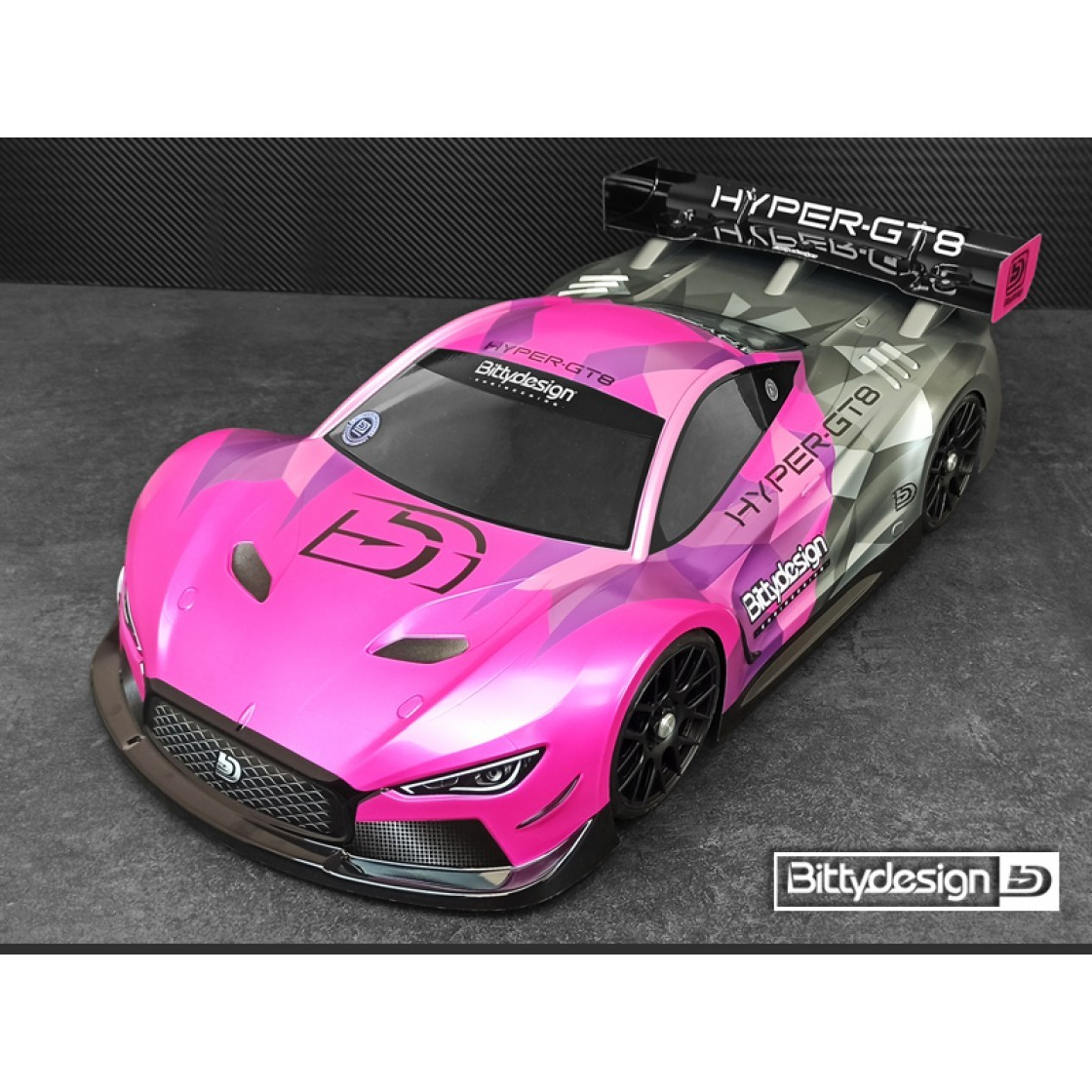 Bittydesign - HYPER-GT8 1/8 GT clear body 325mm (LW | 1.0mm)