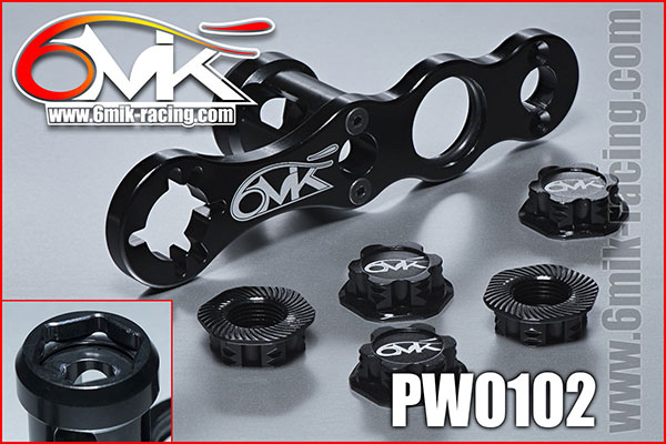 OPTIMA - Wheel tool + 5 wheel nuts - Black