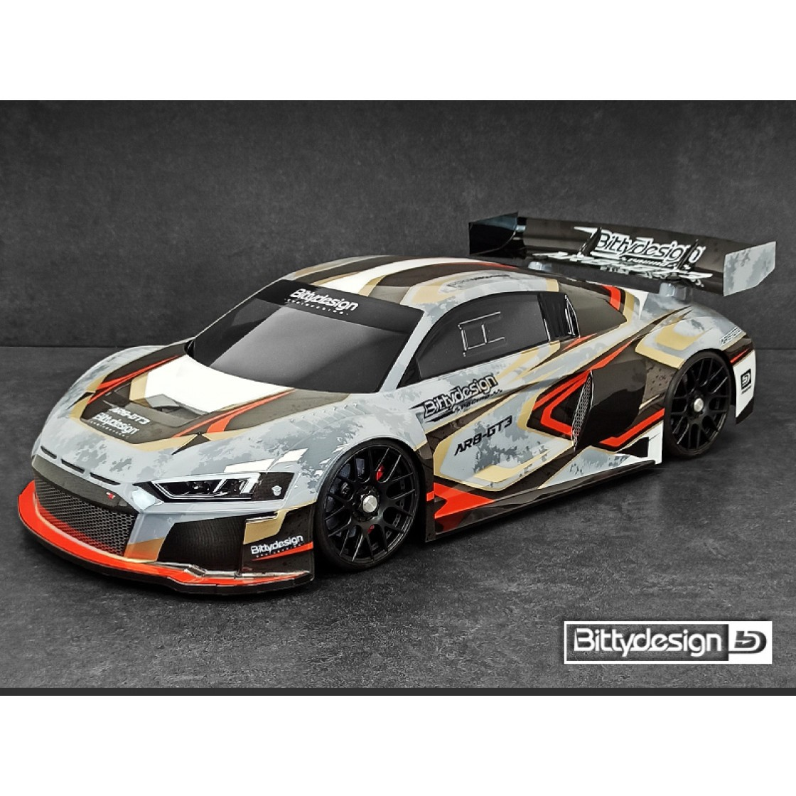 Bittydesign - AR8-GT3 1/8 GT clear body 360mm, long wheelbase (LWB) 1.5mm thick