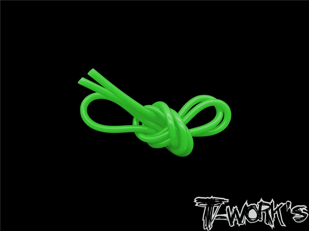 T-Works - Spritschlauch φ 5.2x2.3mm - Fluoreszierend Grün (1m)