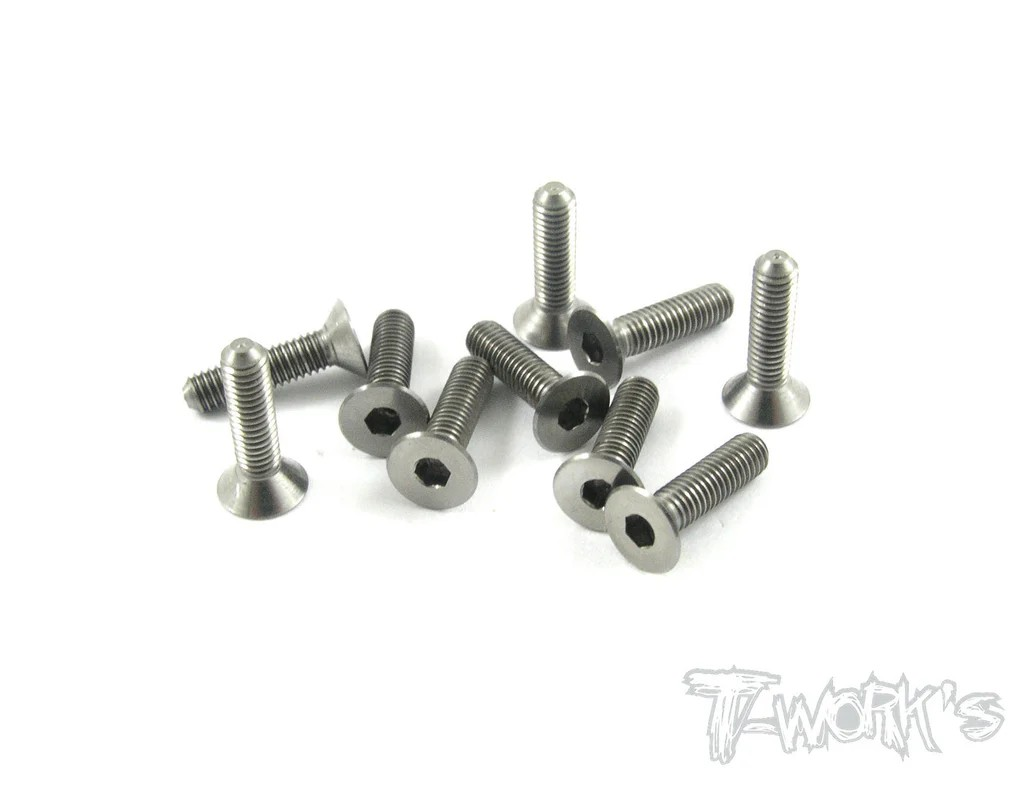 T-Works - 64 Titan Senkkopfschraube Innensechskant M3 x 12mm (10 Stück)