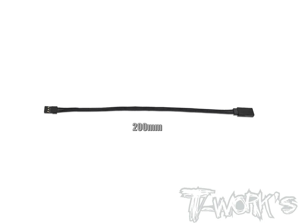 T-Works - Kabelverlängerung für Servo - Schwarz - 200mm