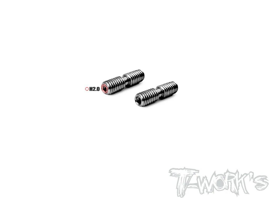 T-Works - Titan R/L Gewindestangen M4x15mm - (obere Querlenker) - für XRAY X4 (2 Stück)