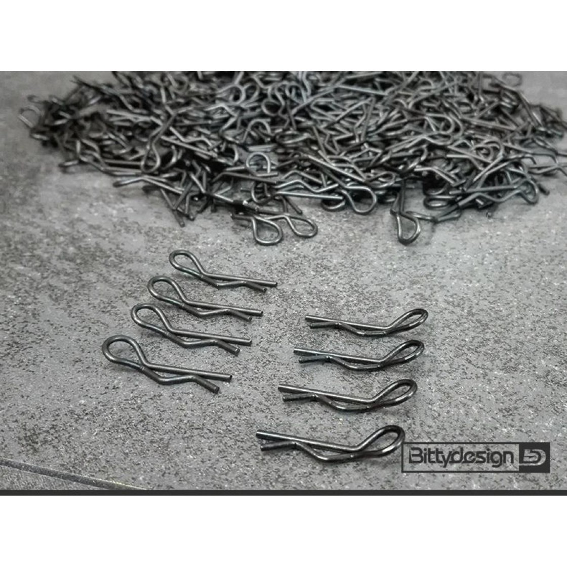 Bittydesign - Body Clips Kit Big scale - BLACK - 1/5-1/7-1/8 (8 pcs)